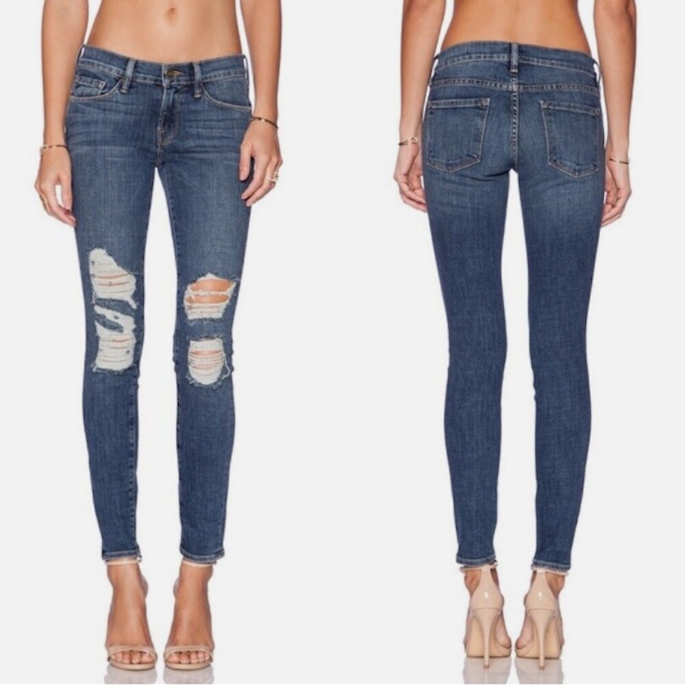 Frame Seville Le Skinny De Jeanne Ripped Jeans